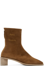 Acne Studios - Brown Suede Bertine Boots