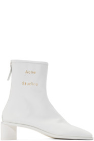 Acne Studios - SSENSE Exclusive White Bertine Boots