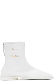 Acne Studios - SSENSE Exclusive White Berta Ankle Boots