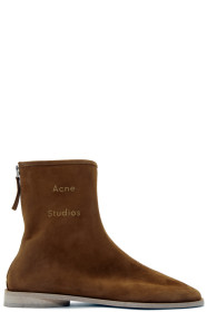 Acne Studios - Brown Suede Berta Ankle Boots