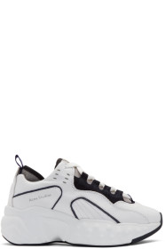 Acne Studios - White & Navy Manhattan Sneakers
