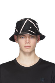Acne Studios - Black Face Motif Bucket Hat