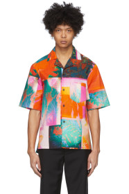 Acne Studios - Pink & Orange Botanical Print Short Sleeve Shirt