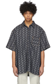 Acne Studios - Indigo & Blue Print Short Sleeve Shirt