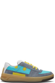 Acne Studios - Baskets lacées bleues et turquoise Perey