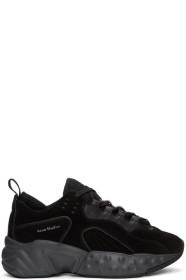 Acne Studios - Baskets en suède noires Rockaway