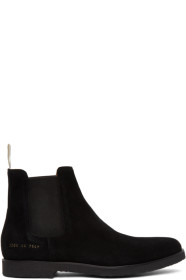 Common Projects - ブラック スエード チェルシー ブーツ