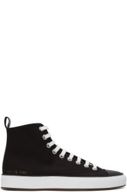 Common Projects - 黑色 Tournament 帆布高帮运动鞋