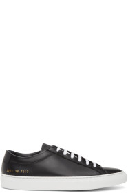 Common Projects - ブラック レザー アキレス スニーカー