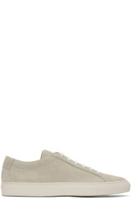 Common Projects - 灰白色 Achilles 绒面革运动鞋