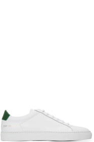 Common Projects - 白色 & 绿色 Retro 运动鞋