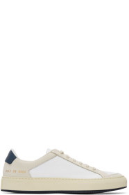 Common Projects - 白色 & 海军蓝 Retro 70's 运动鞋