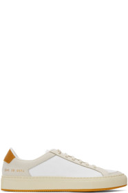 Common Projects - 白色 & 黄色 Retro 70's 运动鞋