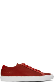 Common Projects - 红色 Achilles 金属网眼运动鞋