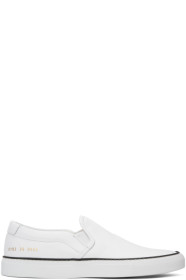 Common Projects - 白色皮革无带运动鞋