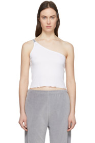 Aries - White Asymmetric Tank Top
