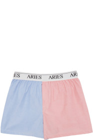 Aries - Boxer contrasté bleu et rouge