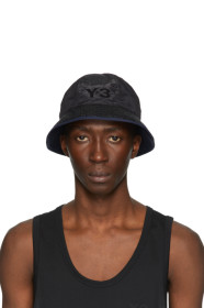 Y-3 - Reversible Black & Navy Logo Bucket Hat