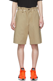 Y-3 - Khaki Canvas Workwear Shorts