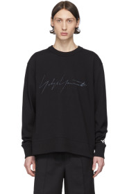 Y-3 - Black Distressed Logo Sweatshirt