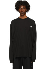 Y-3 - Black Alleyway Graphic Long Sleeve T-Shirt