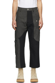 Diesel Red Tag - Jean cargo gris et noir T-Stain Contrast édition A-Cold-Wall*