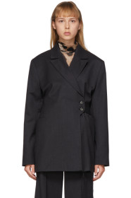 GANNI - Grey Light Wool Blazer