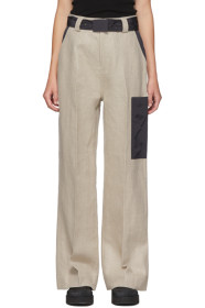 GANNI - Off-White Linen Trousers
