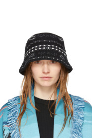 Alanui - Black Bandana Bucket Hat