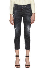 Dsquared2 - Black Denim Good Girl Cropped Jeans