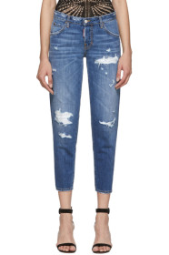 Dsquared2 - Blue Denim Hockney Ripped Jeans