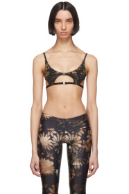 Charlotte Knowles - SSENSE Exclusive Black Floral Vyper Bra