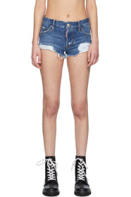 Dsquared2 - Blue Denim Harley Beach Wash Shorts