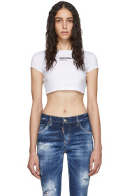 Dsquared2 - White Bella Fit Crop T-Shirt