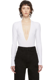 Dsquared2 - White Rib Long Sleeve Bodysuit