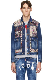 Dsquared2 - Blouson en denim bleu Dan Medium Wash