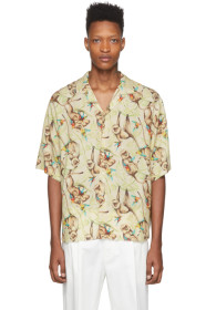 Dsquared2 - Chemise de bowling beige Killer Monkey