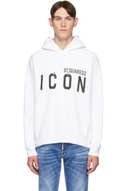 Dsquared2 - Pull à capuche blanc Cool Fit Icon