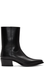 Dsquared2 - Bottes en cuir à glissière noires