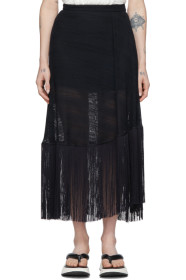 Rokh - Navy Tassel Utility Skirt
