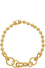 Martine Ali - SSENSE 独家发售金色 Broken Ball Chain 颈链