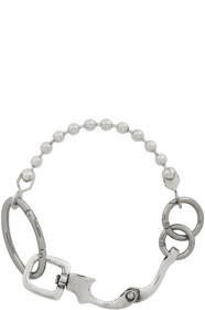 Martine Ali - Silver Hardware Ball Choker