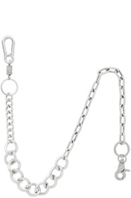 Martine Ali - Silver Mixed Link Wallet Chain