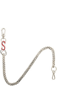 Martine Ali - Silver & Red Cuban Wallet Chain