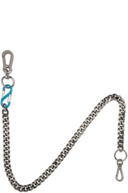 Martine Ali - Silver & Blue Cuban Wallet Chain