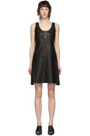 Helmut Lang - 黑色小羊皮背心连衣裙