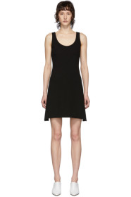 Helmut Lang - Robe débardeur en point de Rome noire