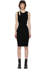 Helmut Lang - Black Layered Slash Tank Dress
