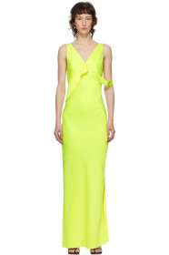 Helmut Lang - Yellow Double Satin Sash Dress