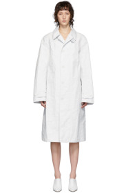 Helmut Lang - White Rain Mac Coat